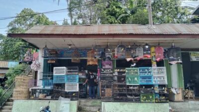 Lokasi kios burung sangat menentukan omset penjualan. (Foto: Amat Mulia)