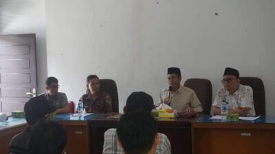 Wabup Pasaman Risnawanto menghadiri rapat sosialisasi DAK Fisik tahun 2023 DTPH Pasbar.