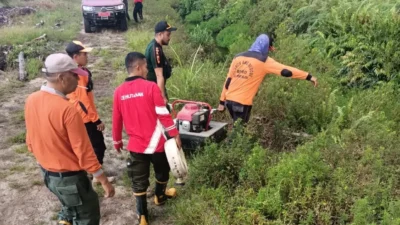 Petugas berupaya melakukan Karhutla di Pesisir Selatan, Rabu (24/5/2023).