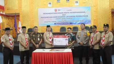 Kwarcab Pasbar menggelar sosialisasi dan kerjasama dengan Bank Mandiri dalam pembuatan KTA Pramuka.