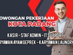 Loker Terbaru Kota Padang, Ada Lima Posisi Lowong