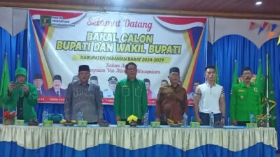 Bakal calon (Bacalon) bupati Pasaman Barat yang mendaftar ke DPC Partai Persatuan Pembangunan (PPP) memaparkan visi- misi dan melakukan wawancara.