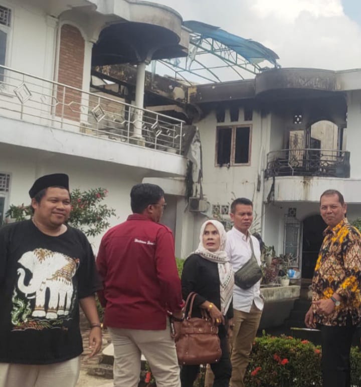 Suasana di lokasi peristiwa, usai kebakaran.