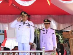 Wabup Risnawanto Pimpin Upacara Penurunan Bendera Peringatan HUT RI ke-79 di Pasaman Barat