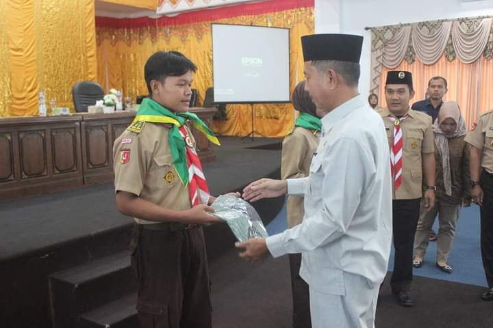 Kwarcab 0317 gerakan Pramuka Pasaman Barat menggelar pelatihan jurnalistik dan protokoler.