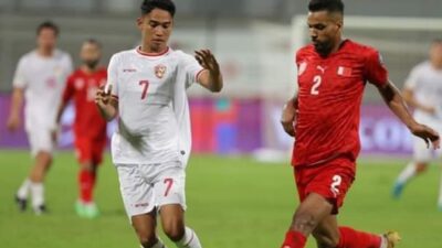 Salah satu cuplikan gambar perjuangan Timnas Indonesia menghadapi Bahrain di leg pertama kualifikasi Piala Dunia putaran ketiga, beberapa waktu lalu.