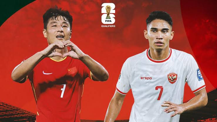 Duel sengit grup C babak kualifikasi Piala Dunia babak ketiga antara China dan Indonesia berlangsung malam ini.
