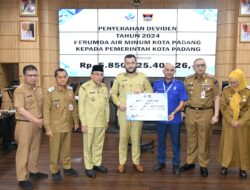 Perumda AM Padang Setor Deviden Rp5,8 M ke Pemko Padang