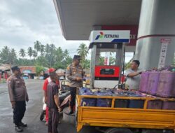Polsek Pasaman Tinjau Pendistribusian BBM di SPBU